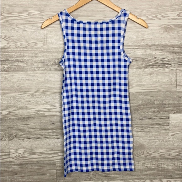 NWOT Time and Tru Blue White Checkered Tank Top - Picture 5 of 5